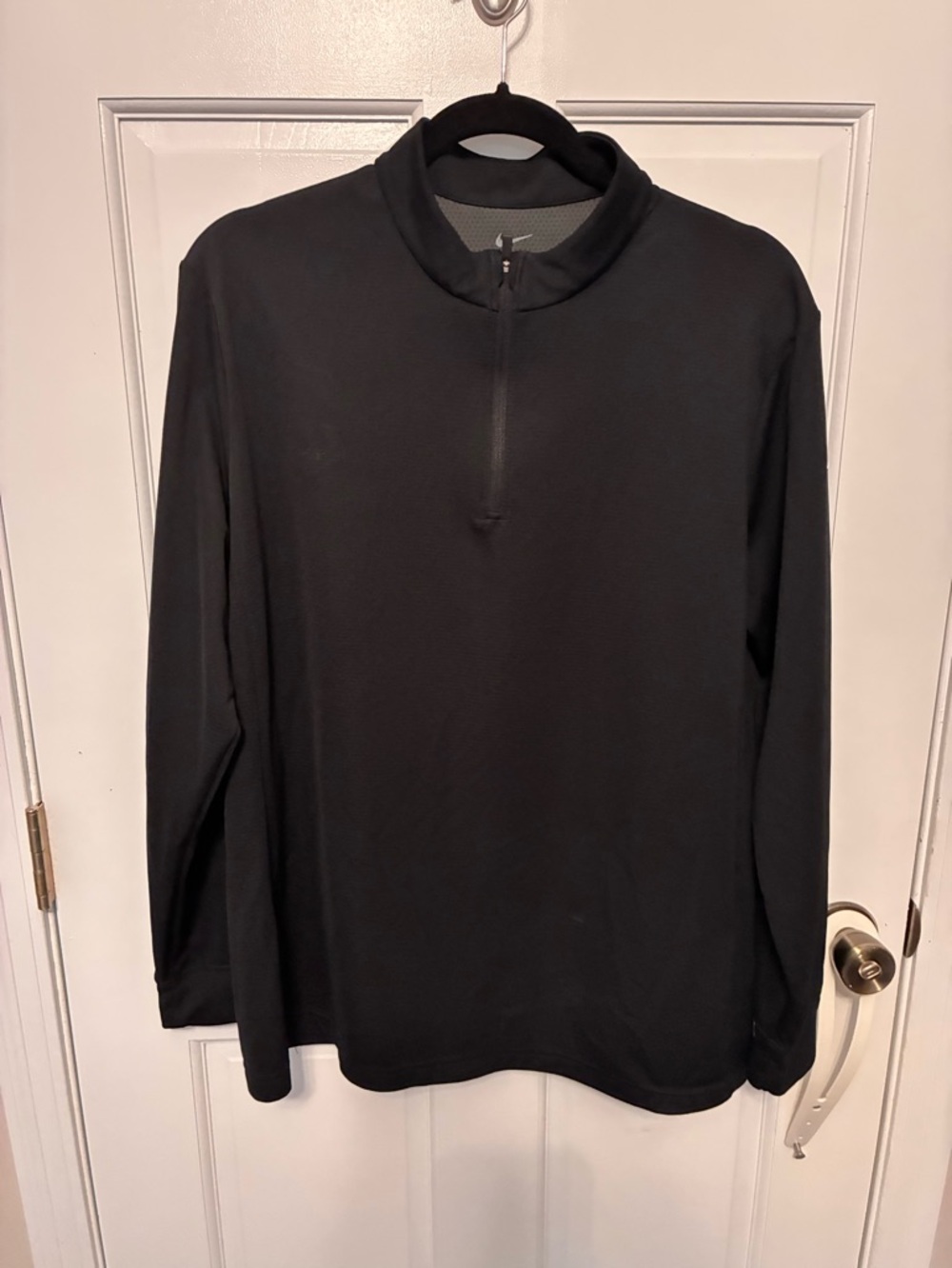 Nike golf quarter zip pullover in black, size XXL